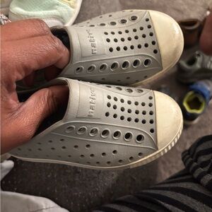 Native Perforated Gray Slip-Ons